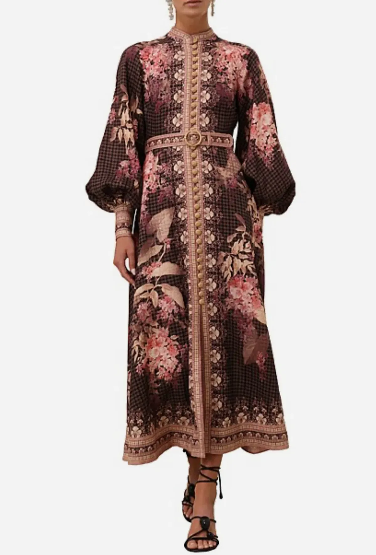 Zimmermann Illuminate Floral Linen Midi Dress Size 1/ Au 10  - Image 7