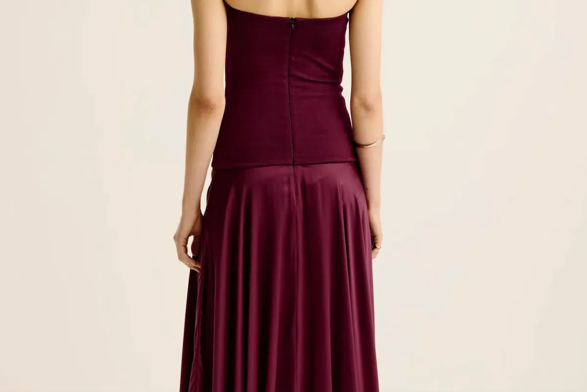Esse Studios Illi Band Maxi Dress in Shiraz Size 8 - Image 2