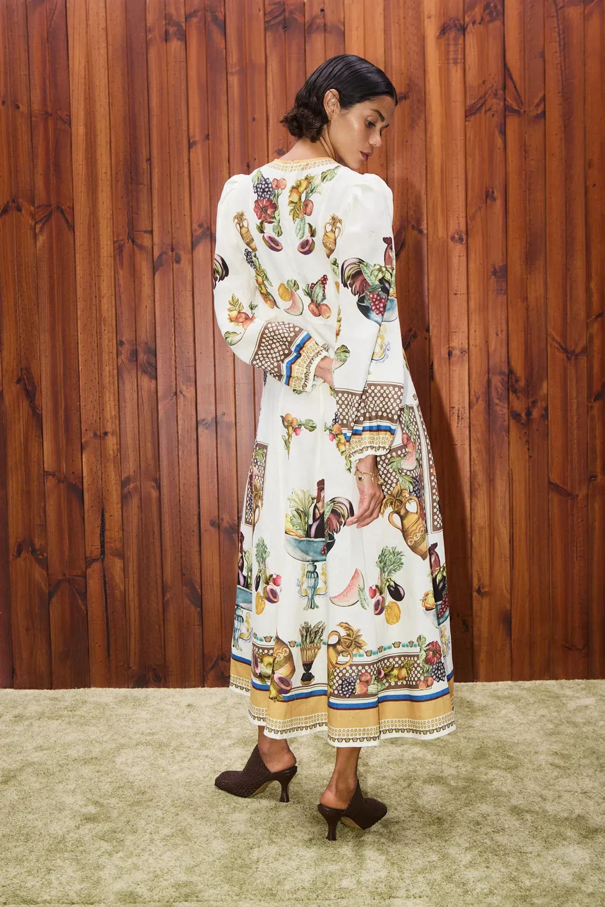 Alemais Mercado Midi Dress Print Size AU 6 - Image 2