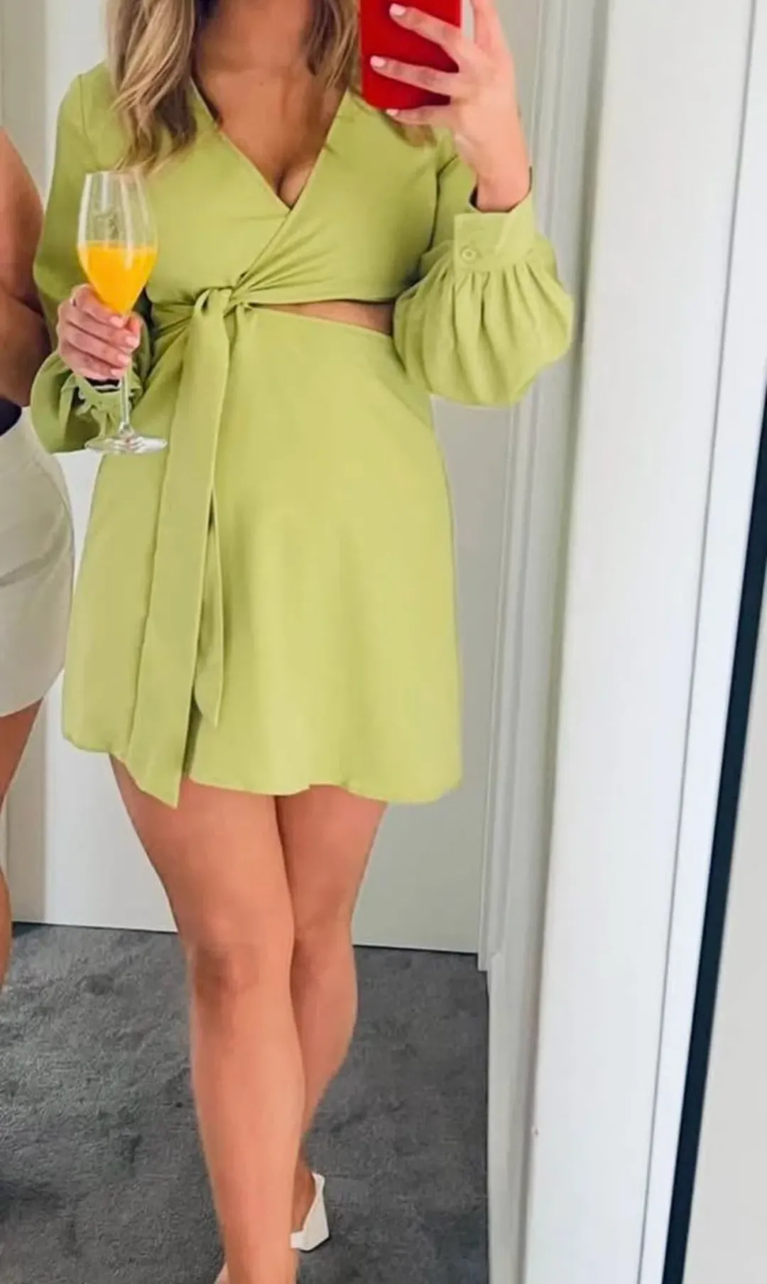 Edanna Dress - Pistachio  for rent on The Volte - main image