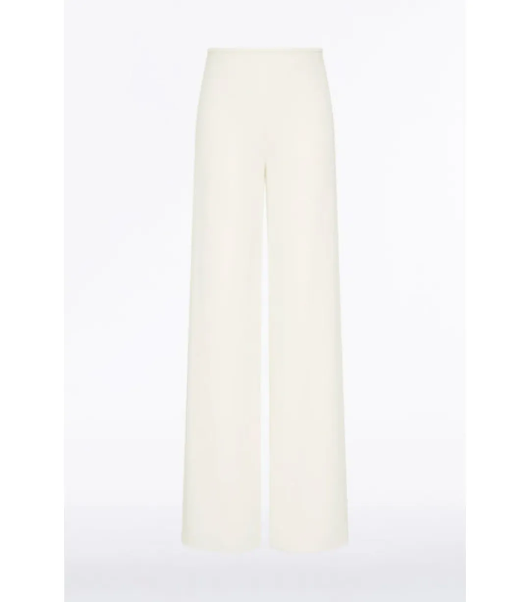 Carla Zampatti Crepe Long Line Jacket and Wide Waisted Pant Set Ivory Size AU 6 for rent on The Volte - main image