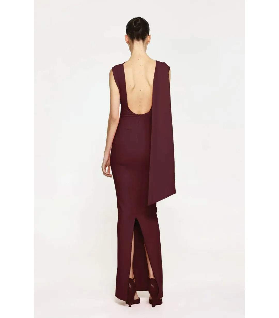 Effie Kats Audrey Maxi Gown in Wine Size AU 6 for rent on The Volte - main image