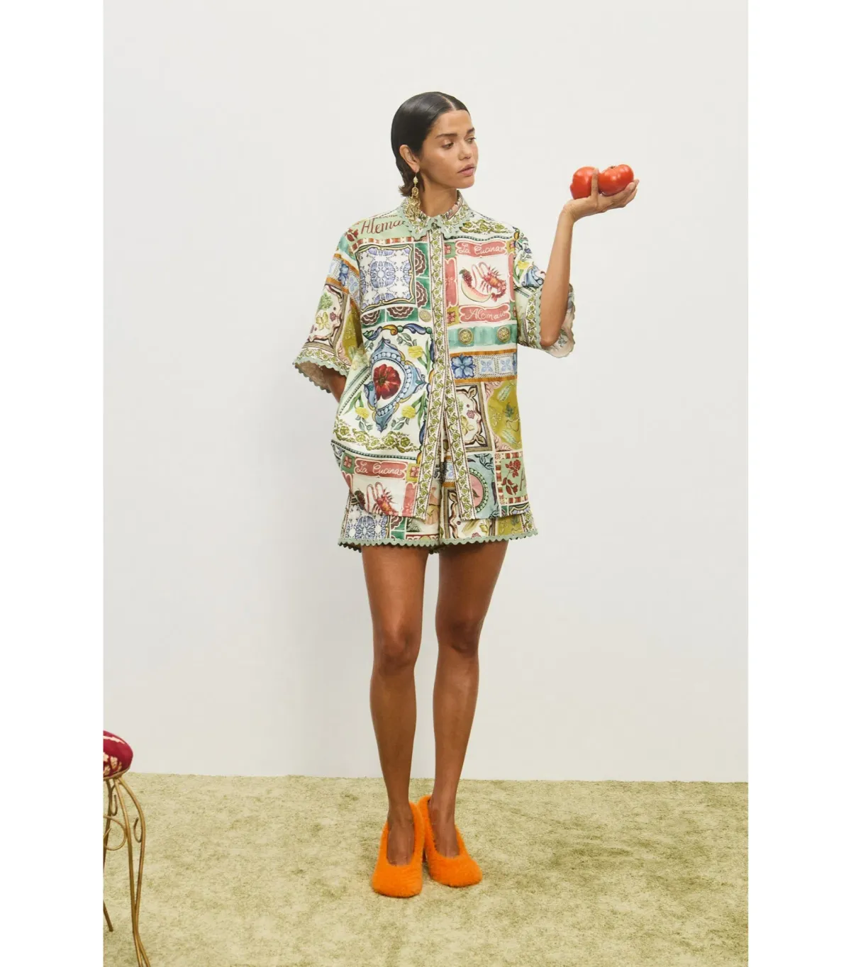 Alemais Tommasina Shirt Size AU 6 and Short Size AU 8 Set in Print  - Image 1