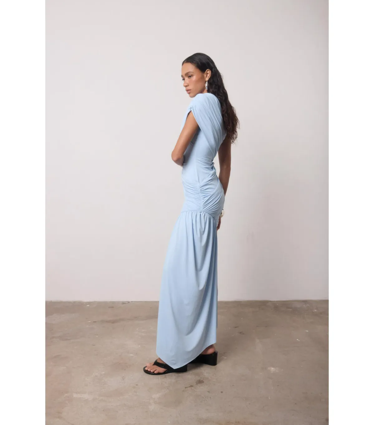 De La Vali Ravenna Mini Dress in Sky Blue Size AU 4  - Image 4