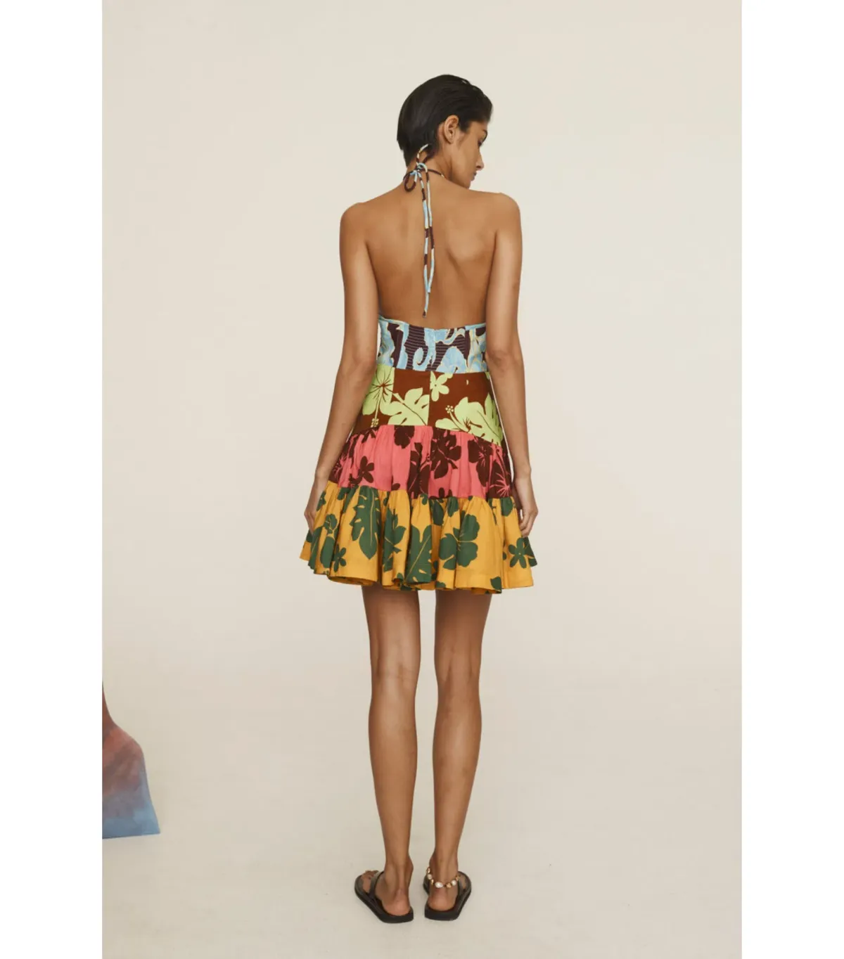 Alemais Poppy Spliced Mini Dress Multi Size AU 6 - Image 3