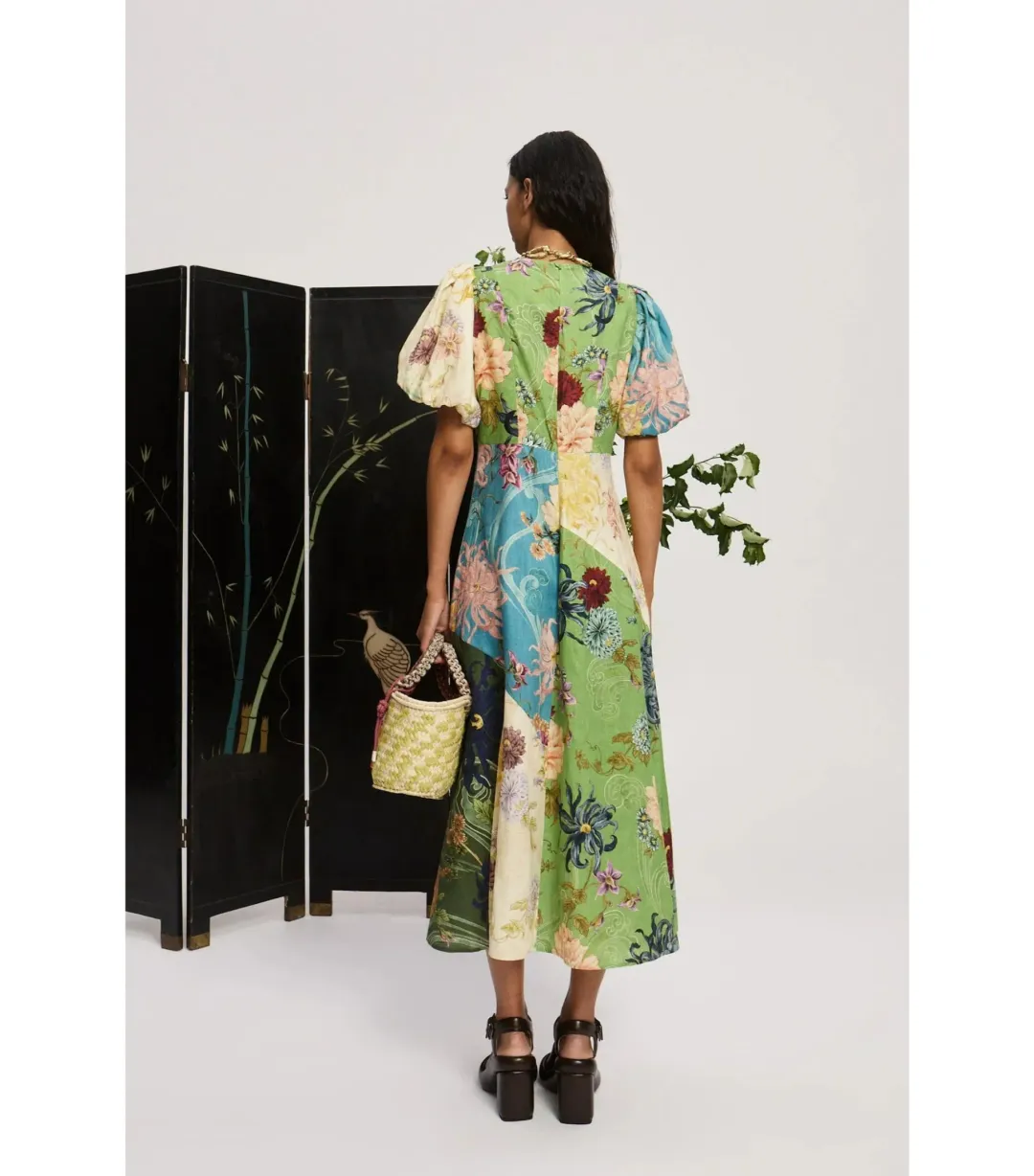 Alemais Avery Spliced Midi Dress Multi Size AU 10 for rent on The Volte - main image