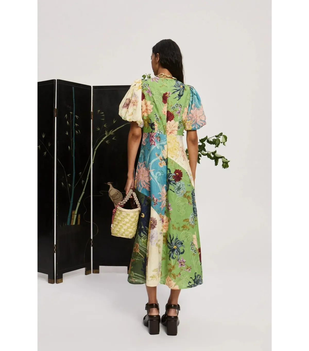 Alemais Avery Spliced Midi Dress Multi Size AU 10 - Image 4