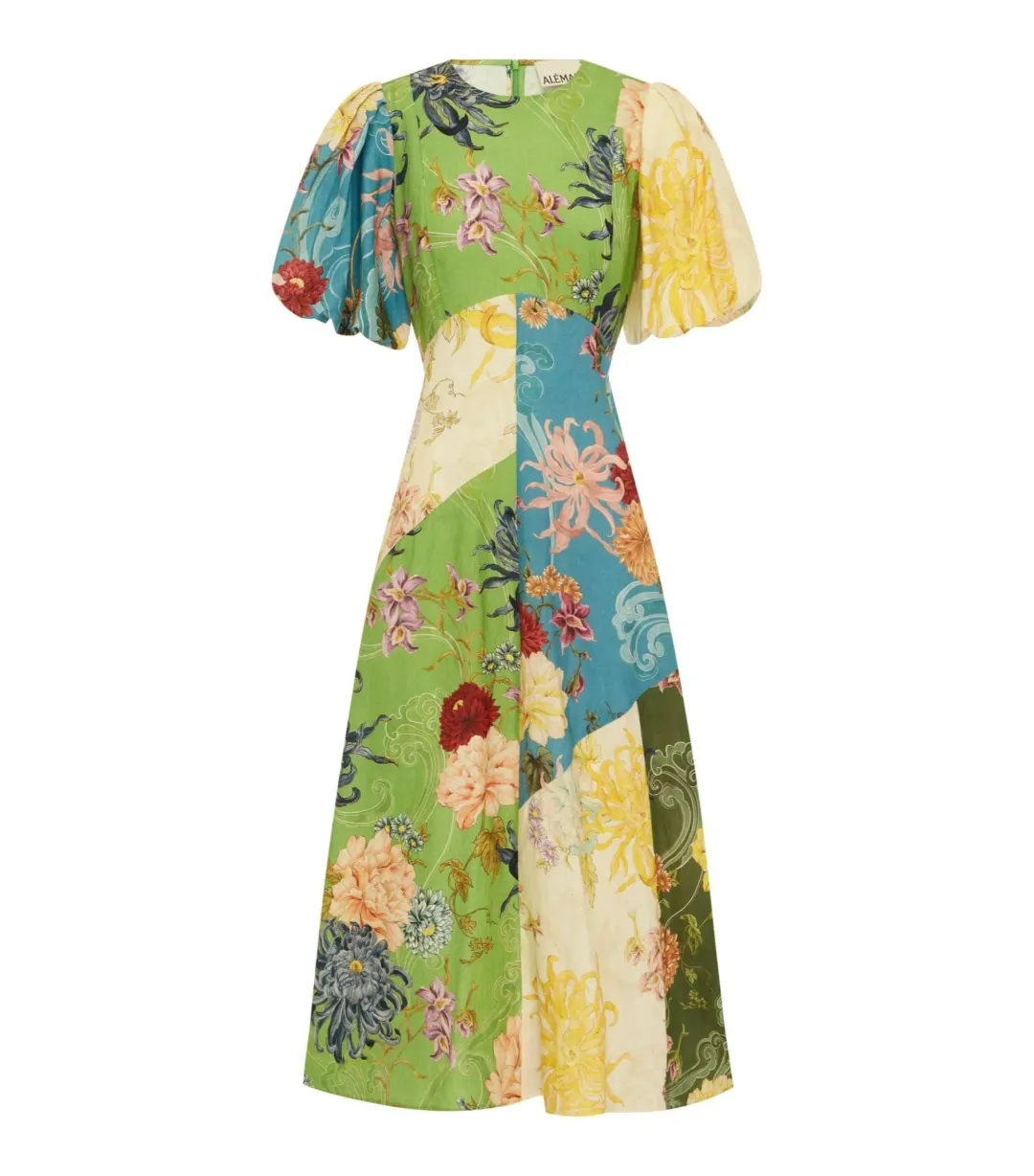 Alemais Avery Spliced Midi Dress Multi Size AU 10 for rent on The Volte - main image