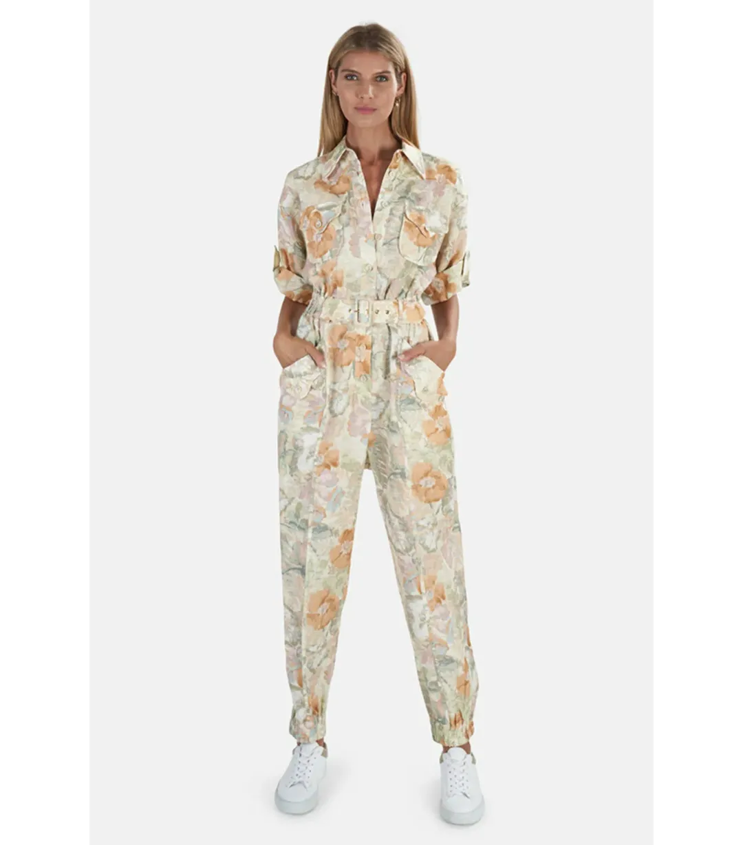 Zimmermann Glassy Boilersuit Washed Floral Size 1 / AU 10 for rent on The Volte - main image