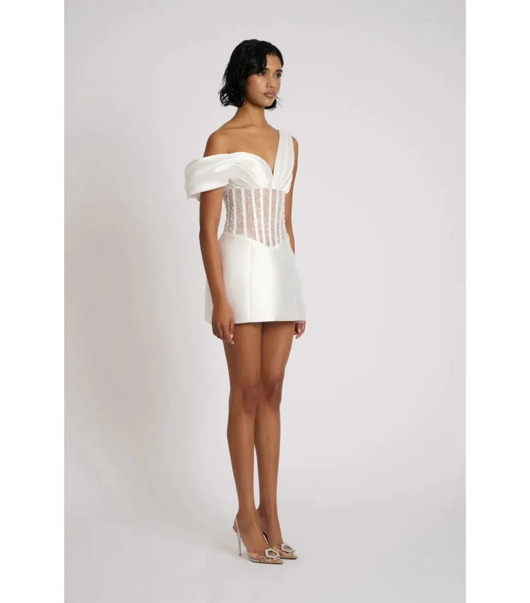 Eliya The Label Romeo Mini Dress White Size AU 10 for rent on The Volte - main image
