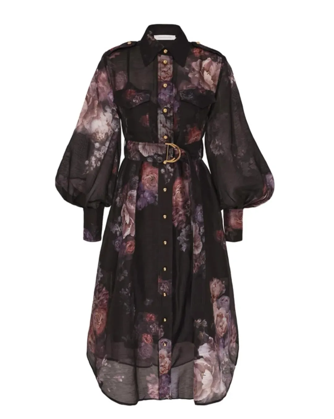 Zimmerman dream utility shirt dress. black size 1 (8-10) for rent on The Volte - main image