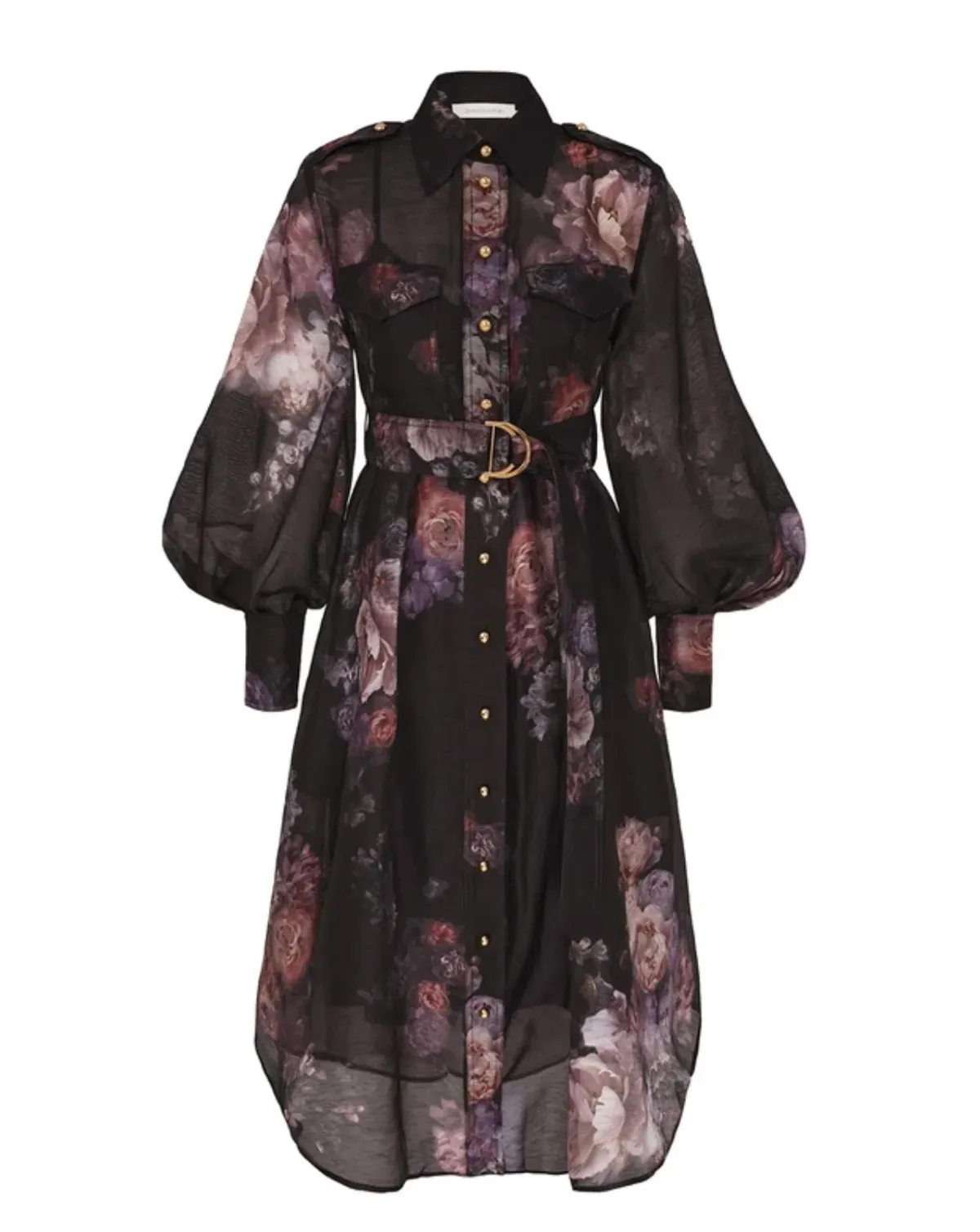Zimmerman dream utility shirt dress. black size 1 (8-10) - Image 3