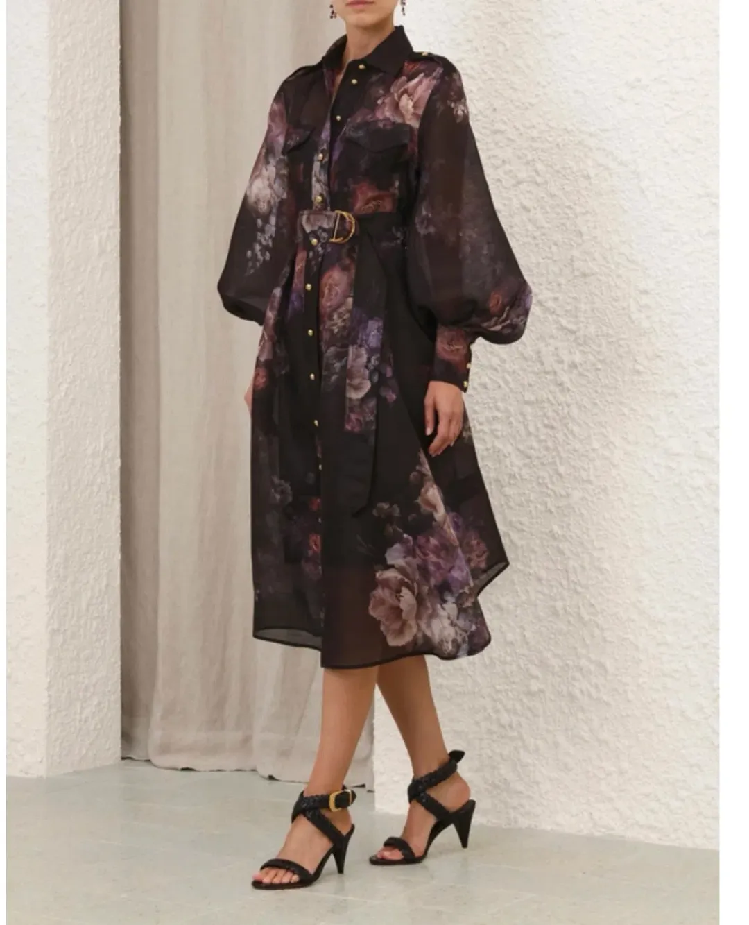 Zimmerman dream utility shirt dress. black size 1 (8-10) for rent on The Volte - main image