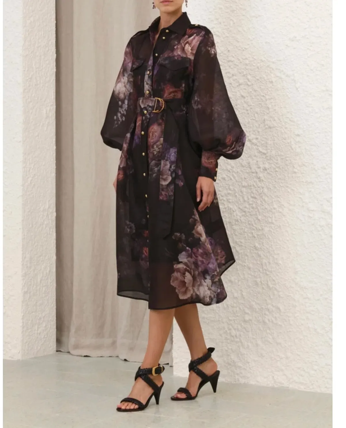 Zimmerman dream utility shirt dress. black size 1 (8-10) - Image 1