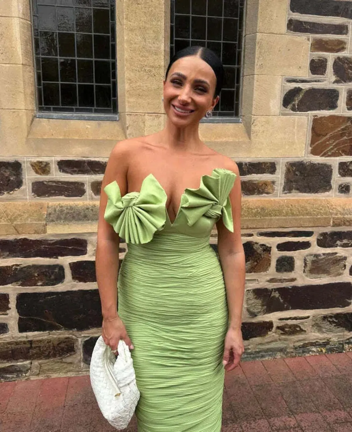 Rachel Gilbert Jensen Maxi Gown Green Size AU 10  - Image 2