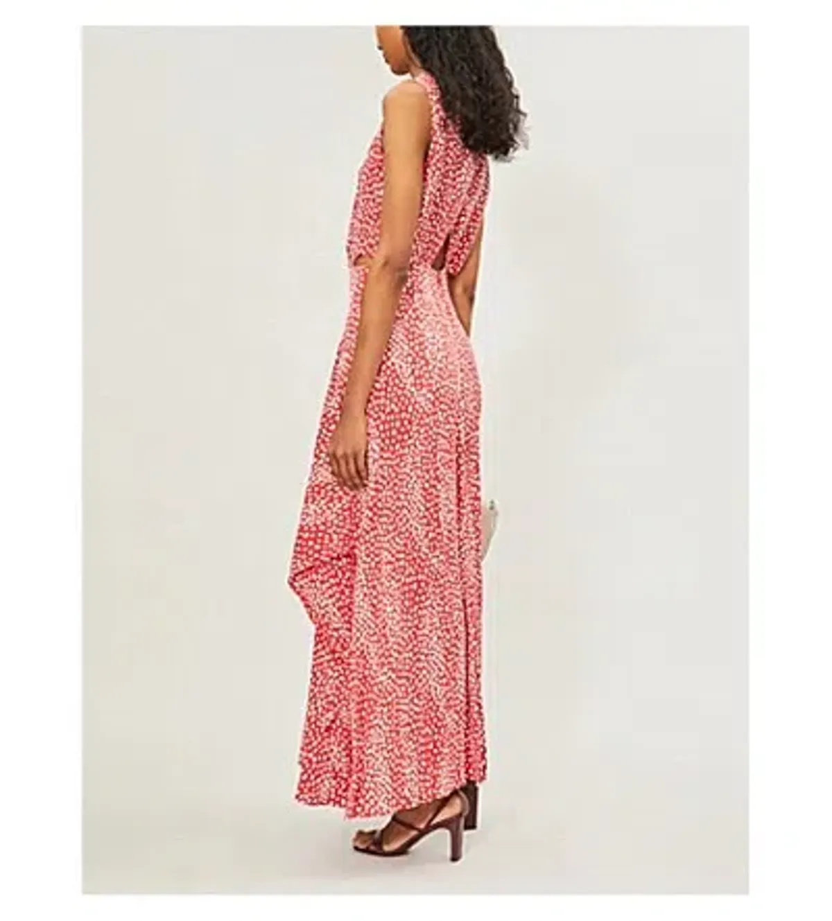 Maje Renila Red Leopard Print Maxi Dress Size 10  - Image 2