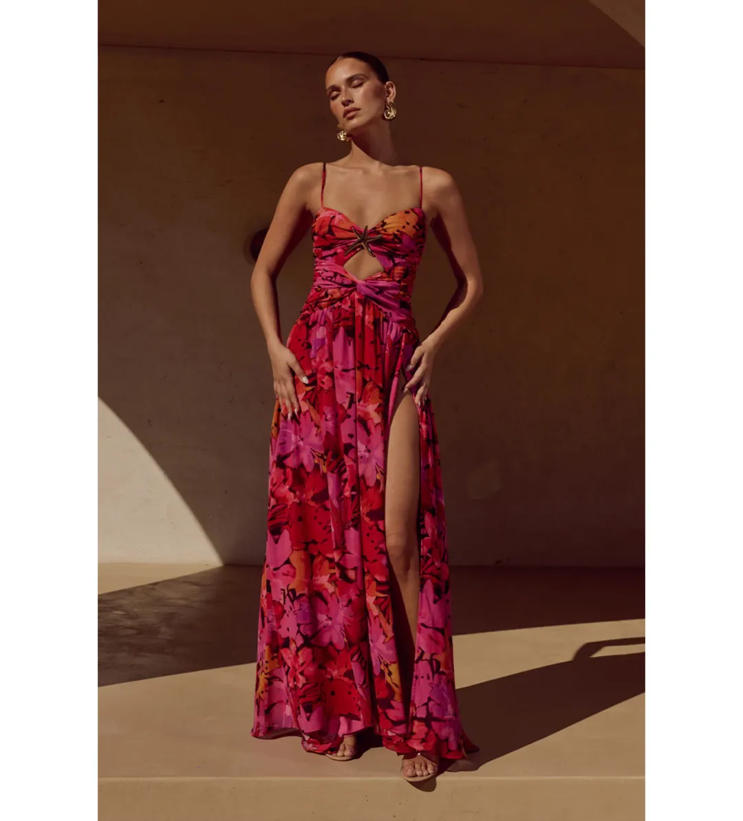 Runaway The Label Camille Maxi Dress Print  Size 10 for rent on The Volte - main image