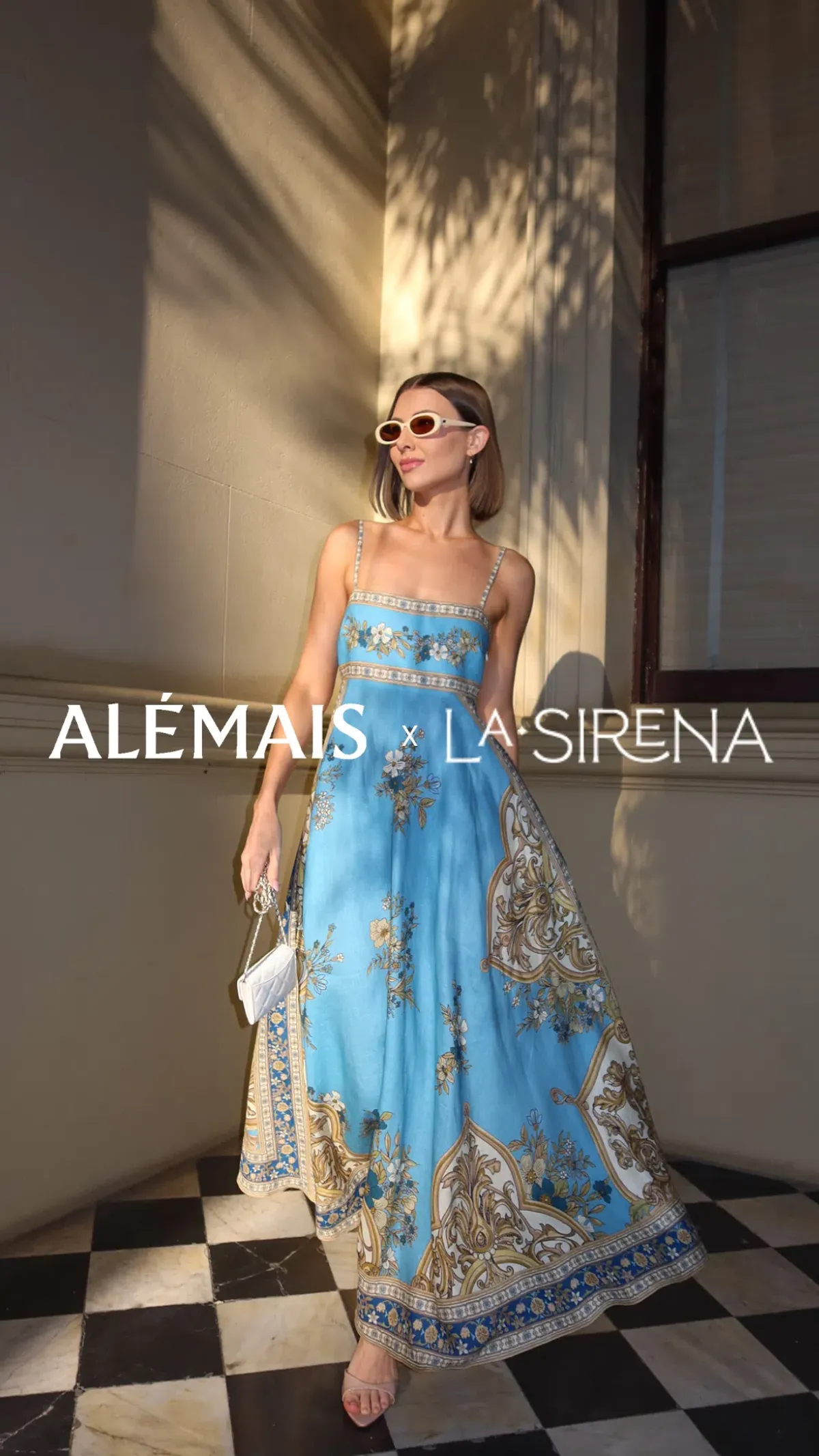 Alemais Cassie Sundress Blue Print Size AU 14 - Image 3