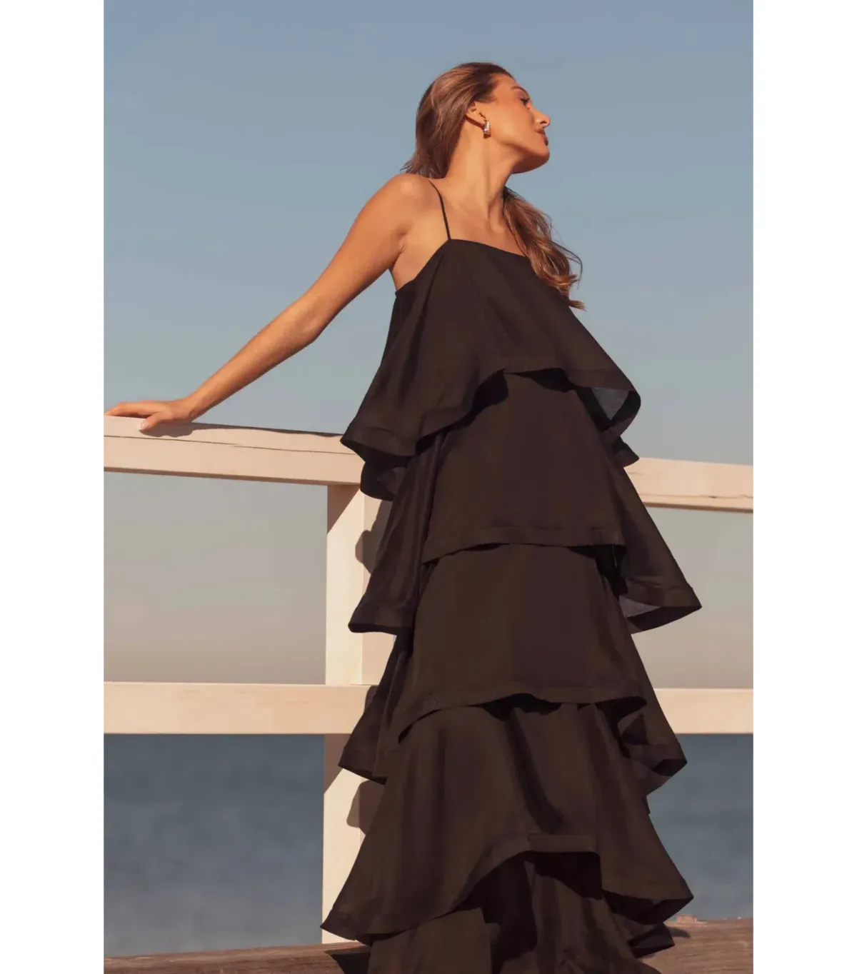 Elliatt Tilly Tiered Maxi Dress Black Size M / AU 10 - Image 6