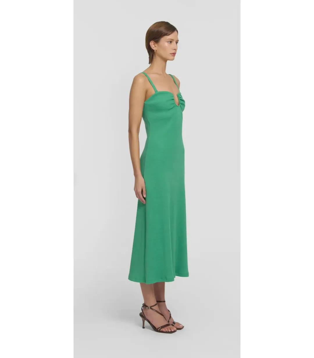 Viktoria & Woods Speakeasy Midi Dress in Galactic Green Size 2 / AU 10 for rent on The Volte - main image