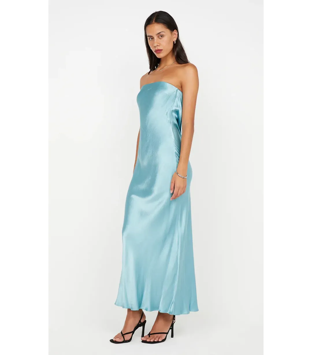 Bec & Bridge Moon Dance Strapless Maxi Dress Sea Spray Size AU 8 for rent on The Volte - main image