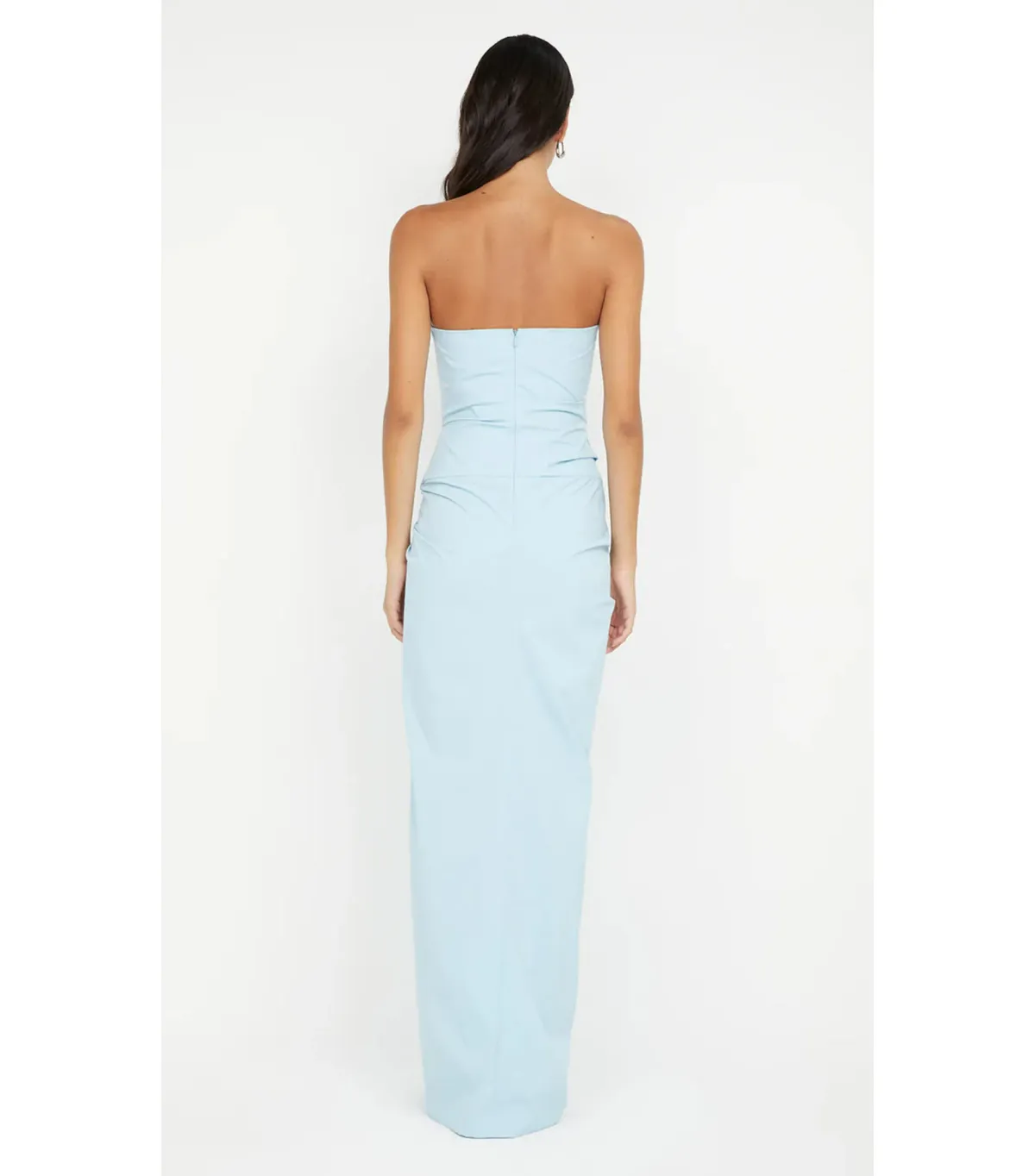Bec & Bridge Domenic Strapless Maxi Dress Sky Blue Size AU 14 - Image 3
