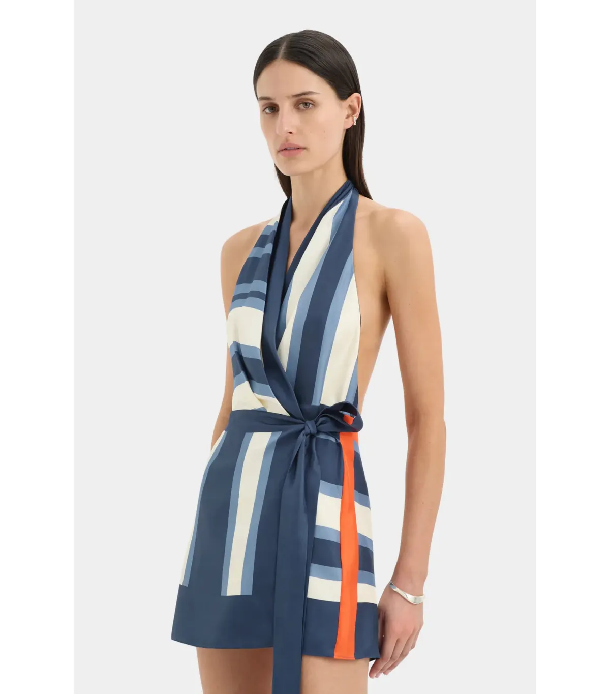 Sir the Label Dazed Wrap Halter Mini Dress Studio Print Size 2 / AU 10 - Image 4