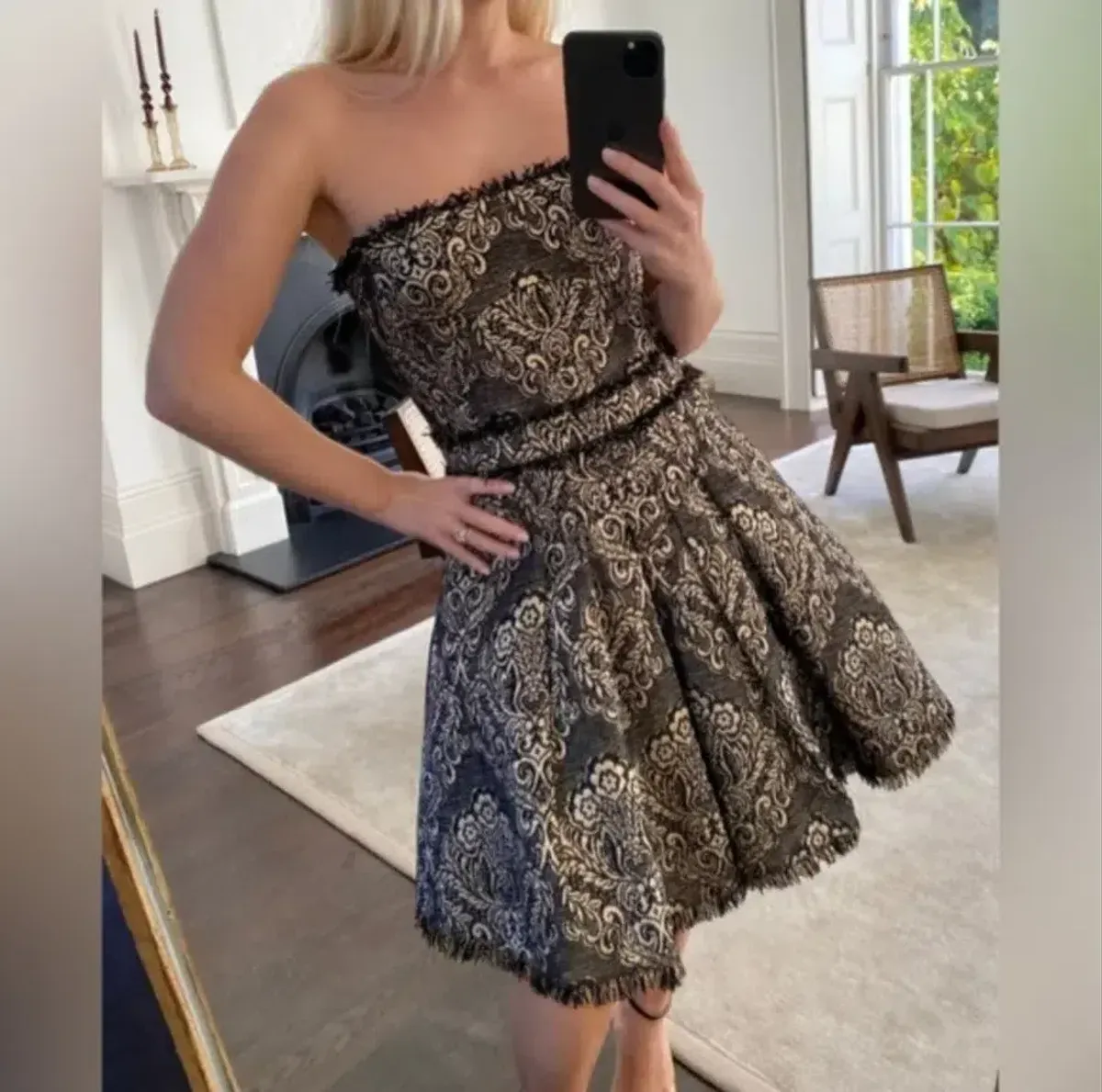 Dolce & Gabbana Mini Fit & Flare Corset Dress Size AU 8 - Image 2