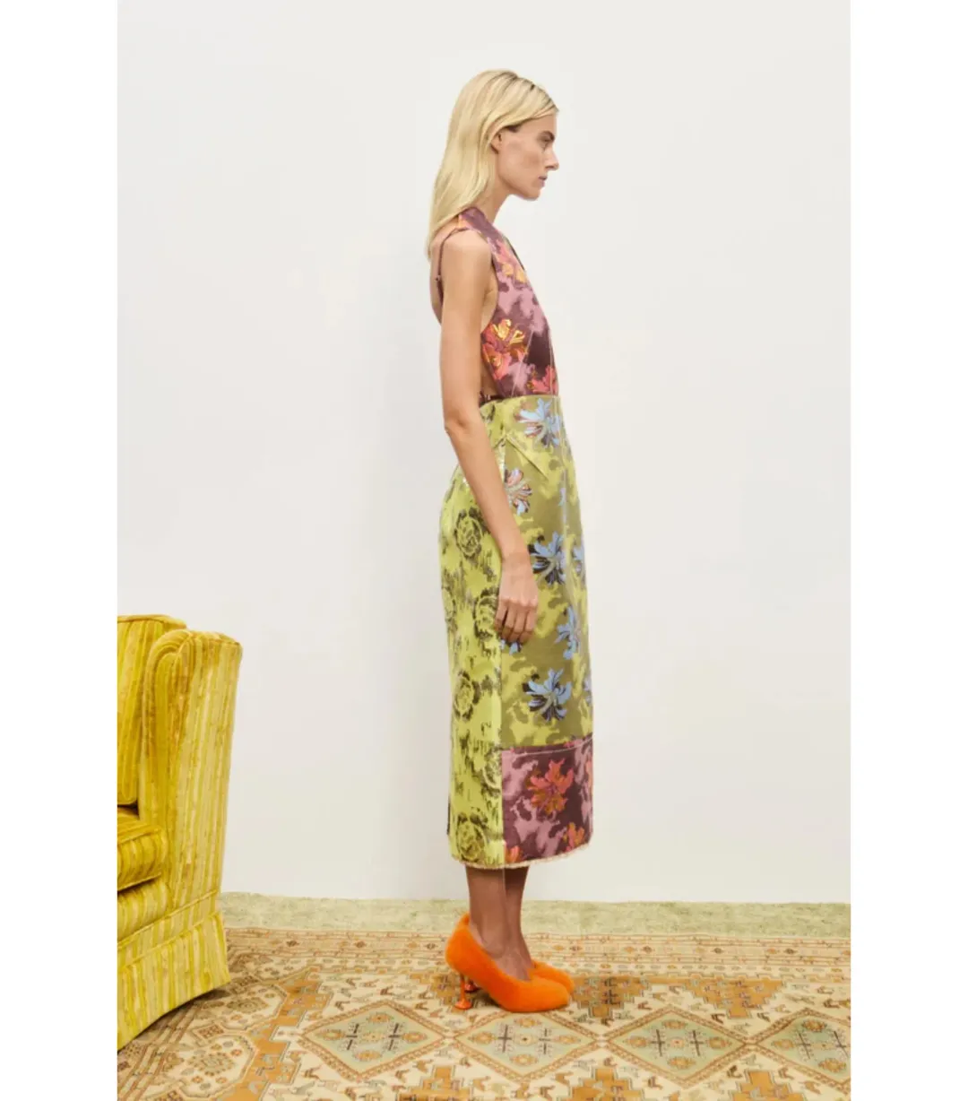 Alémais Adriana Jacquard Midi Gown Multi Size AU 4 for rent on The Volte - main image