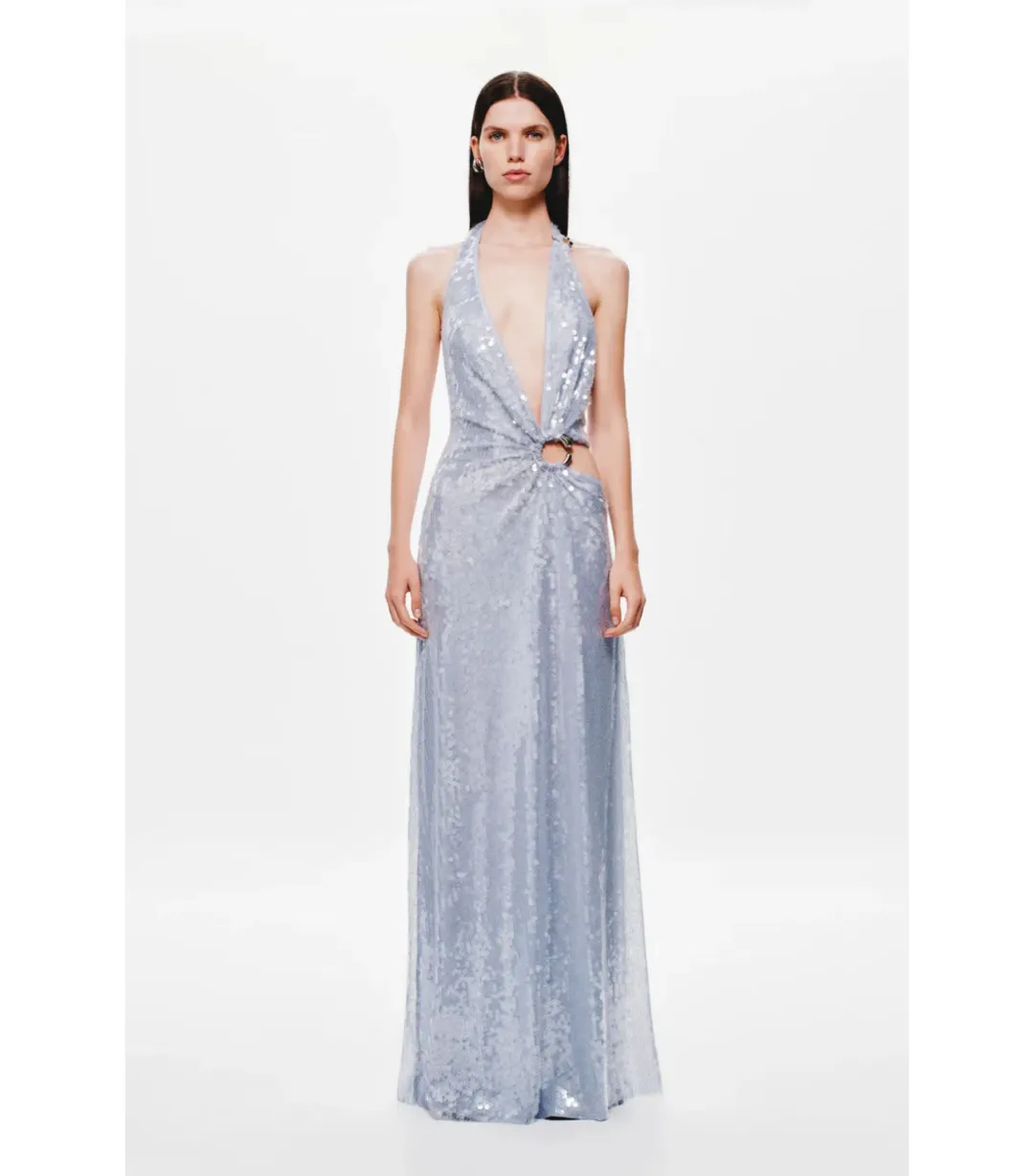 MISHA Devon Sequin Maxi Dress Cloud Blue Size S / AU 8  for rent on The Volte - main image