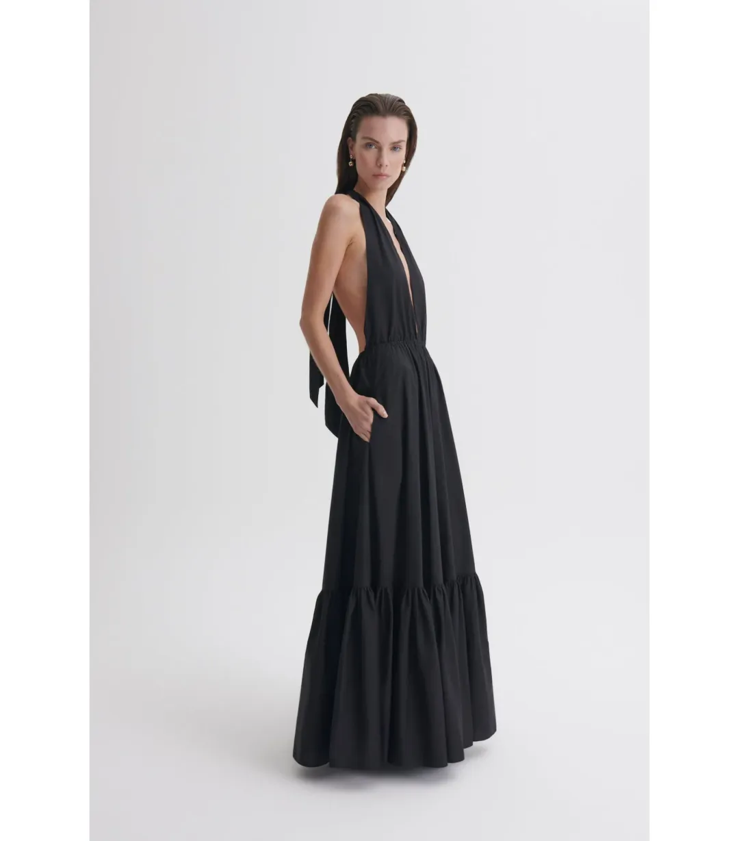 Scanlan Theodore Parachute Maxi Dress Black Size AU 6 for rent on The Volte - main image