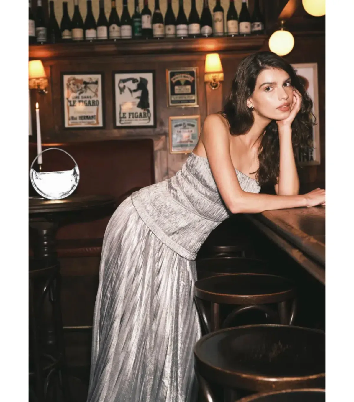 Acler Rockland Midi Dress in Dove Metallic Size AU 10 - Image 6