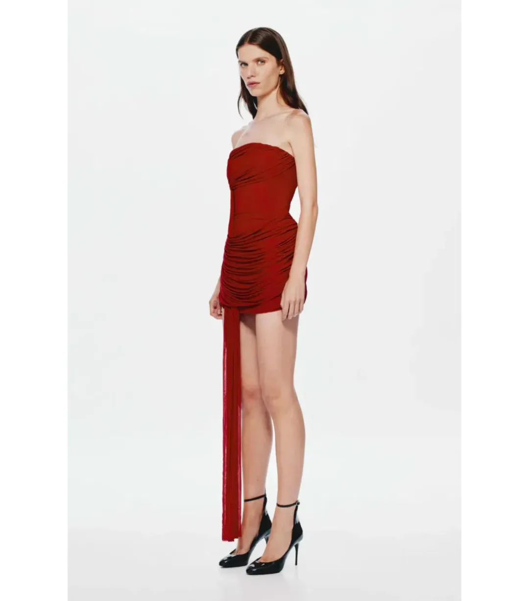 Misha The Ember Wrapped Mini Dress in Cherry Red S / AU 8 for rent on The Volte - main image