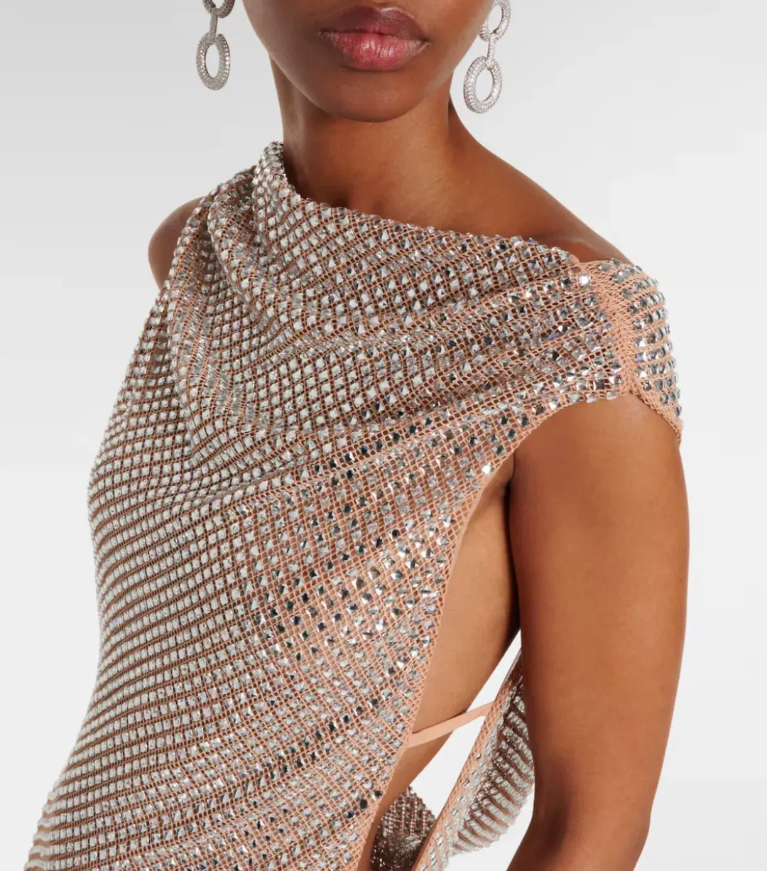 Self Portrait Maxi Dress Rhinestone Gown UK10 Fits AU8-12  for rent on The Volte - main image