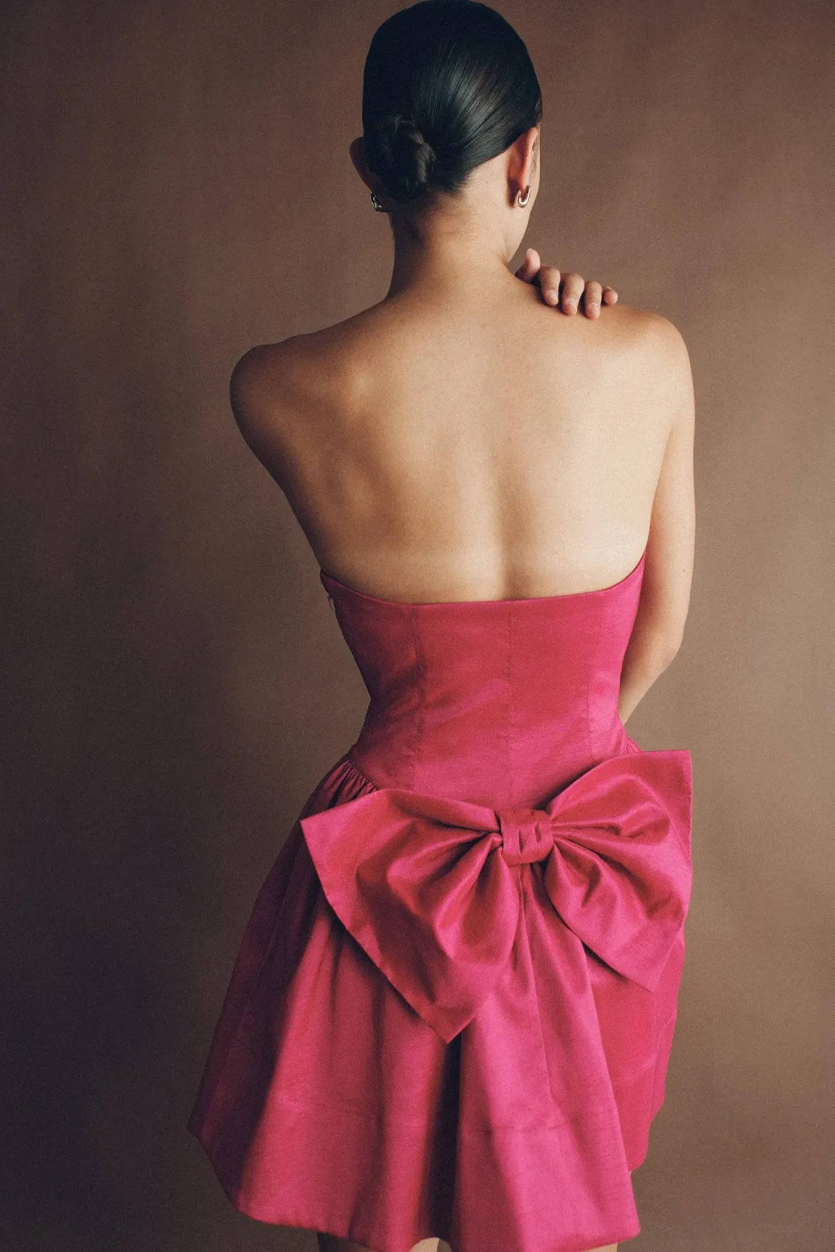 Hansen And Gretel Partridge Taffeta Dress Magenta Pink Size 8 - Image 2