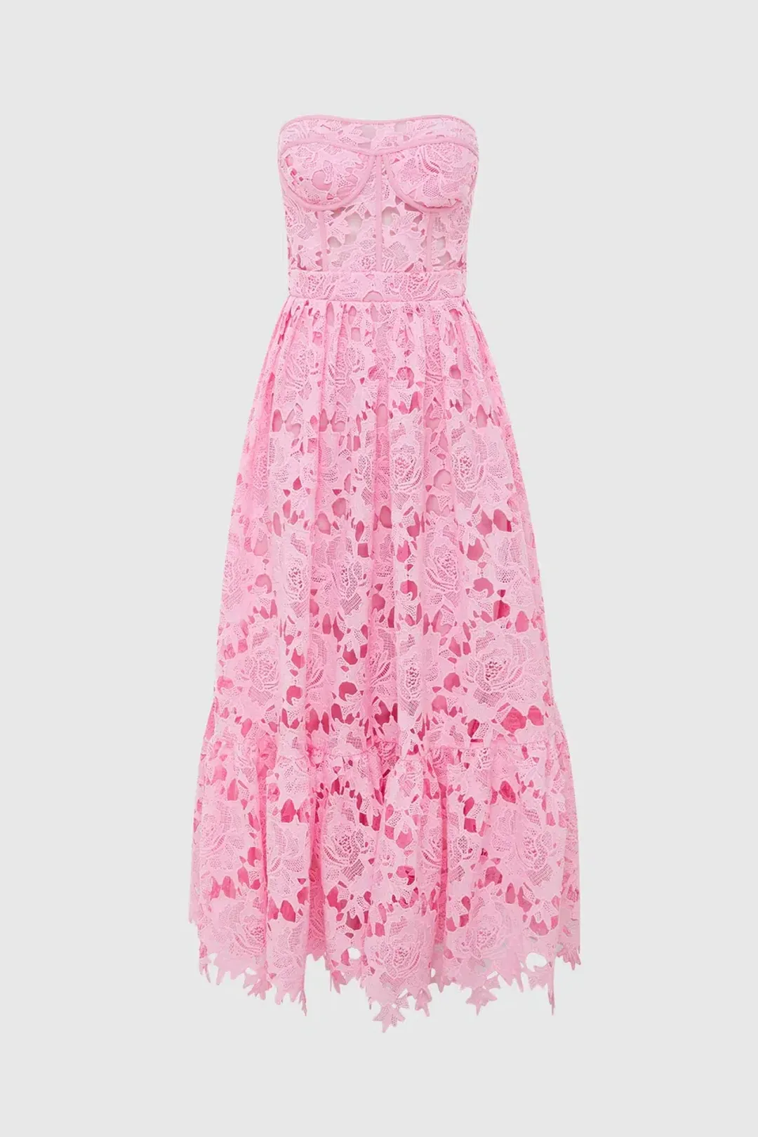 Leo Lin Emilia Bustier Dress Pink Size AU 12 for rent on The Volte - main image