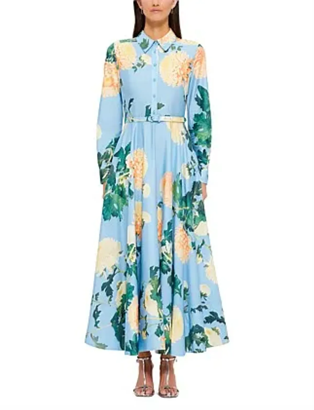 Leo Lin Zara Shirt Midi Dress Hydrangea Size 12 - Image 5