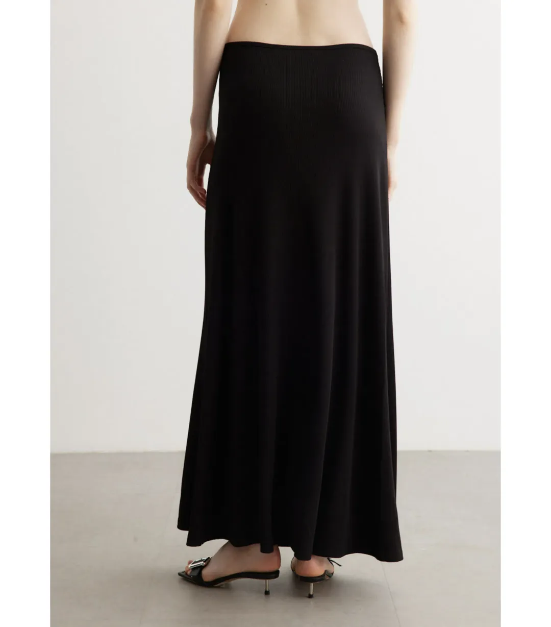 Christopher Esber Moodstone Ruched Crop T-Shirt and Maxi Skirt Black Size AU 8 for rent on The Volte - main image