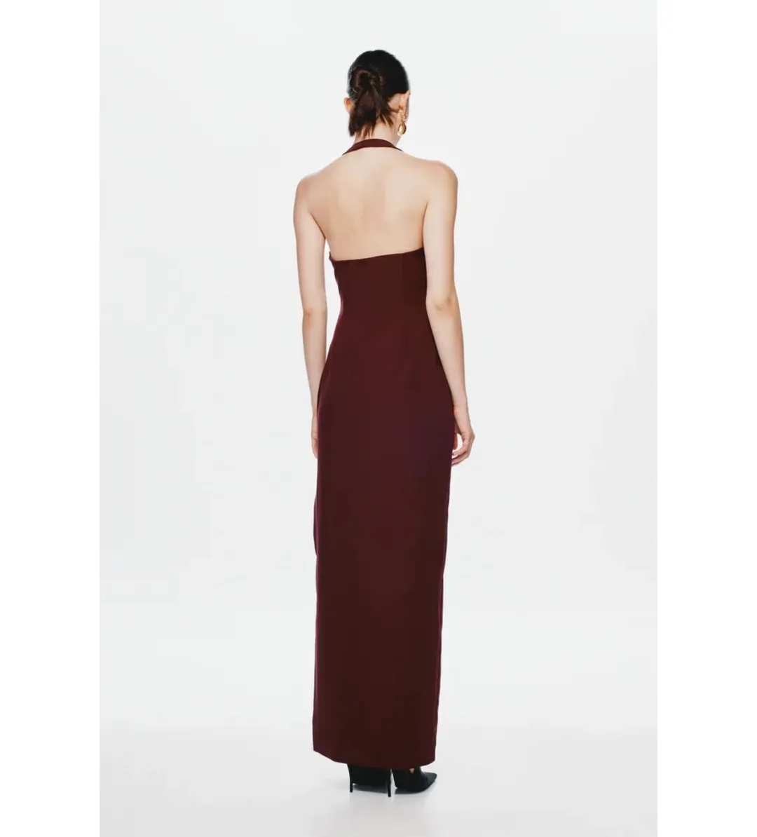 Misha Collection Alusia Dress Burgundy Size 10  for rent on The Volte - main image