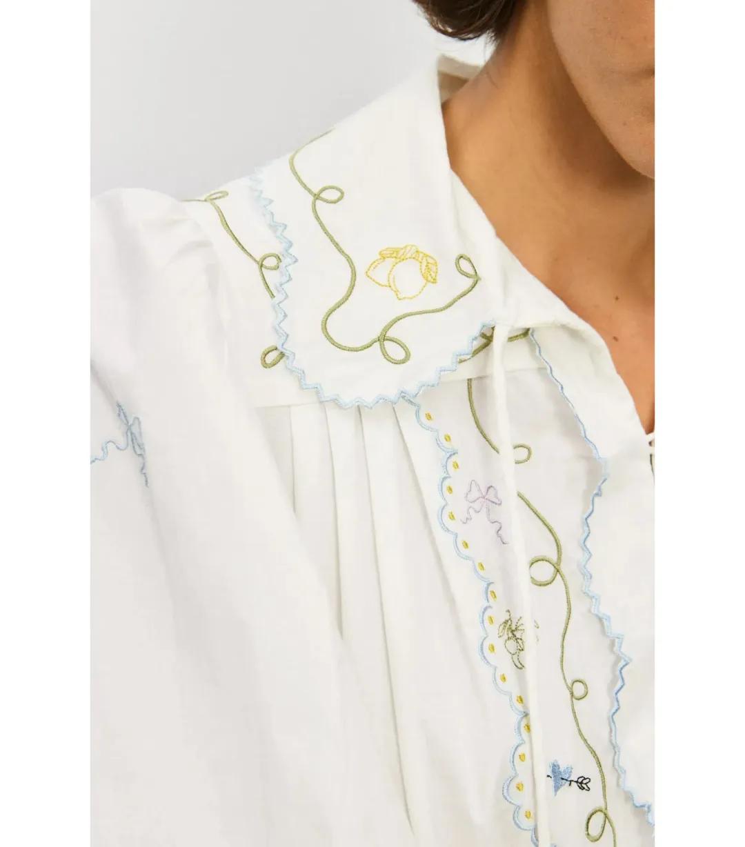 Alemais Giulia Embroidered Midi Dress Cream Size AU 8 for rent on The Volte - main image