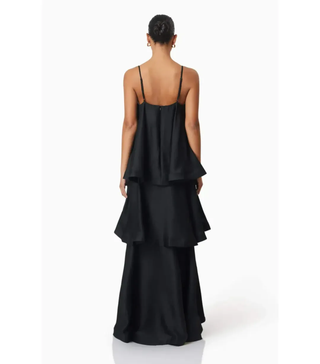  Elliatt Tilly Tiered Maxi Dress Black Size AU 12 for rent on The Volte - main image