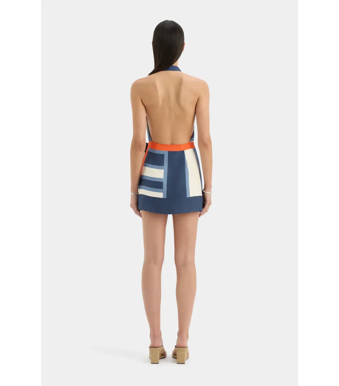 Sir The Label Dazed Wrap Halter Mini Dress Studio Print Size 1 / AU 8 for rent on The Volte - main image