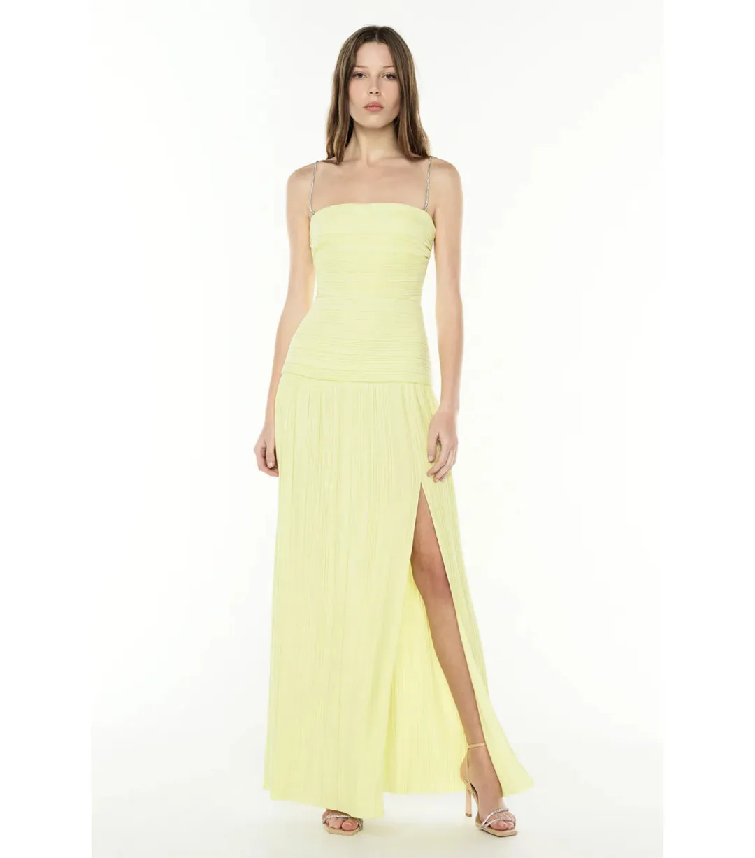 Manning Cartell Royal Debut Maxi Dress in Lemon Yellow Size AU 12  for rent on The Volte - main image