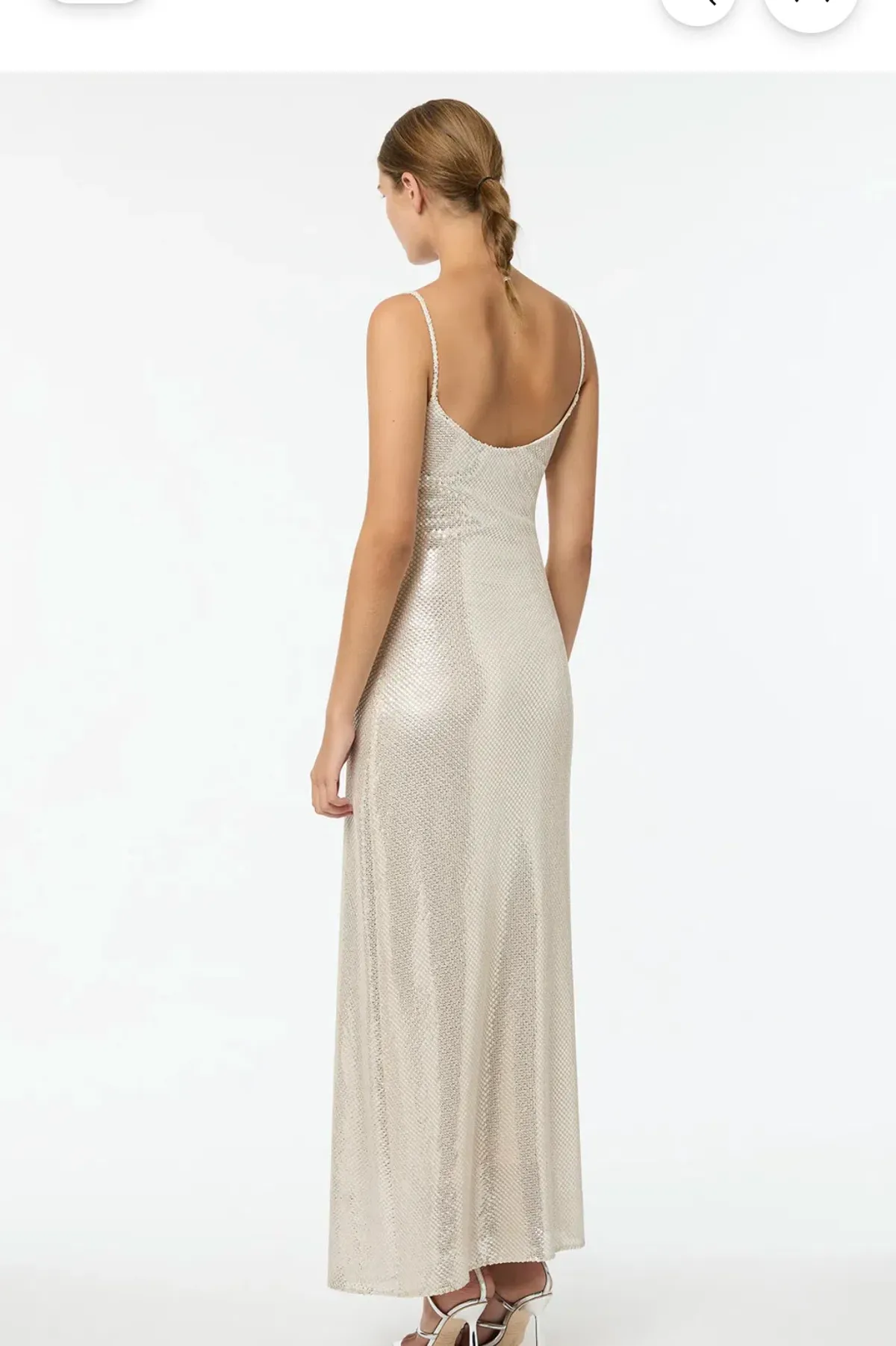 Manning Cartell High Voltage Slip Dress Nude Silver Size 10 - Image 2