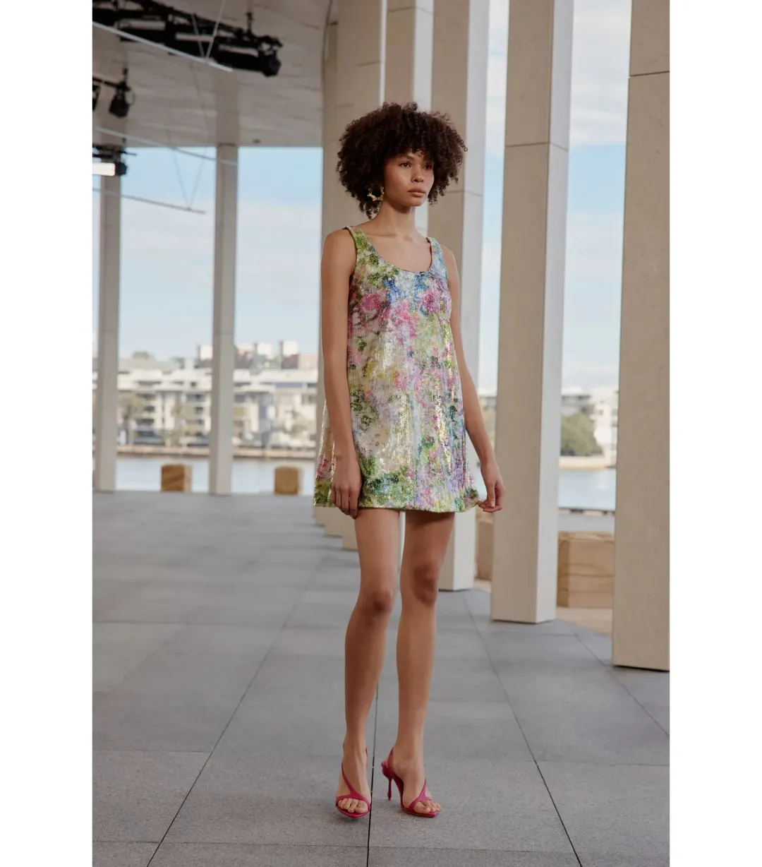 Aje Dahlia Mini Dress Lavandula Size 10 for rent on The Volte - main image