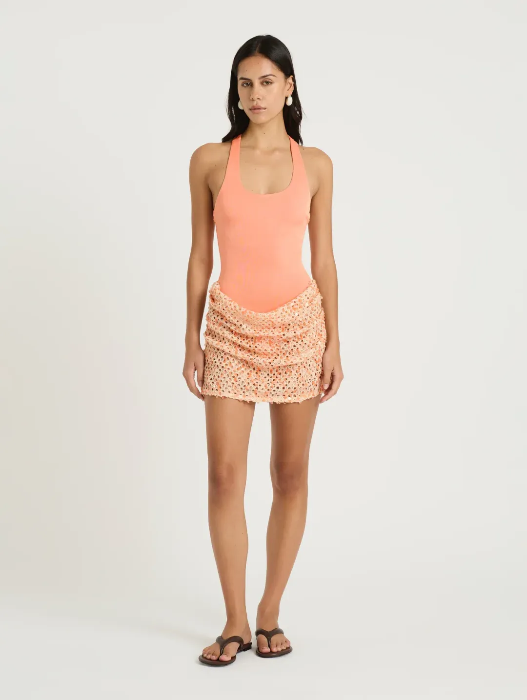 Benni Ariel Mini Dress Aperol Size 6 for rent on The Volte - main image