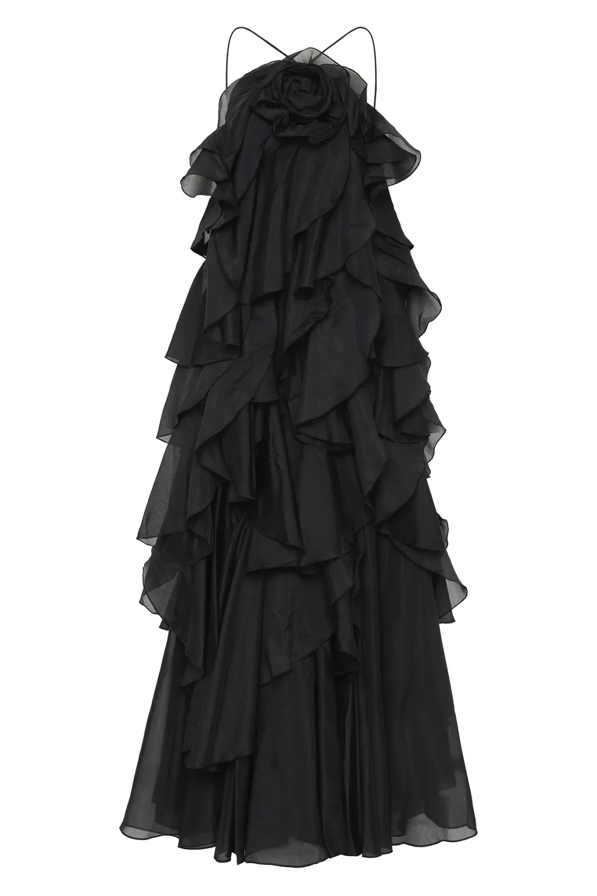 Aje Pandorea Layered Maxi Dress Size 14 Black - Image 2
