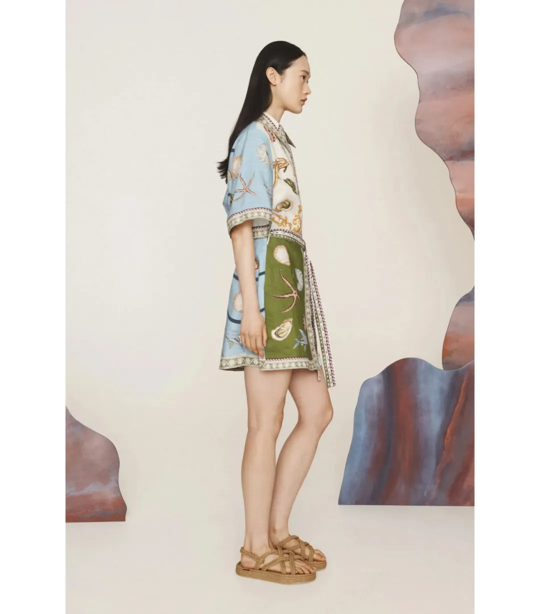 Alemais Bath House Mini Dress Multi Size AU 16 for rent on The Volte - main image