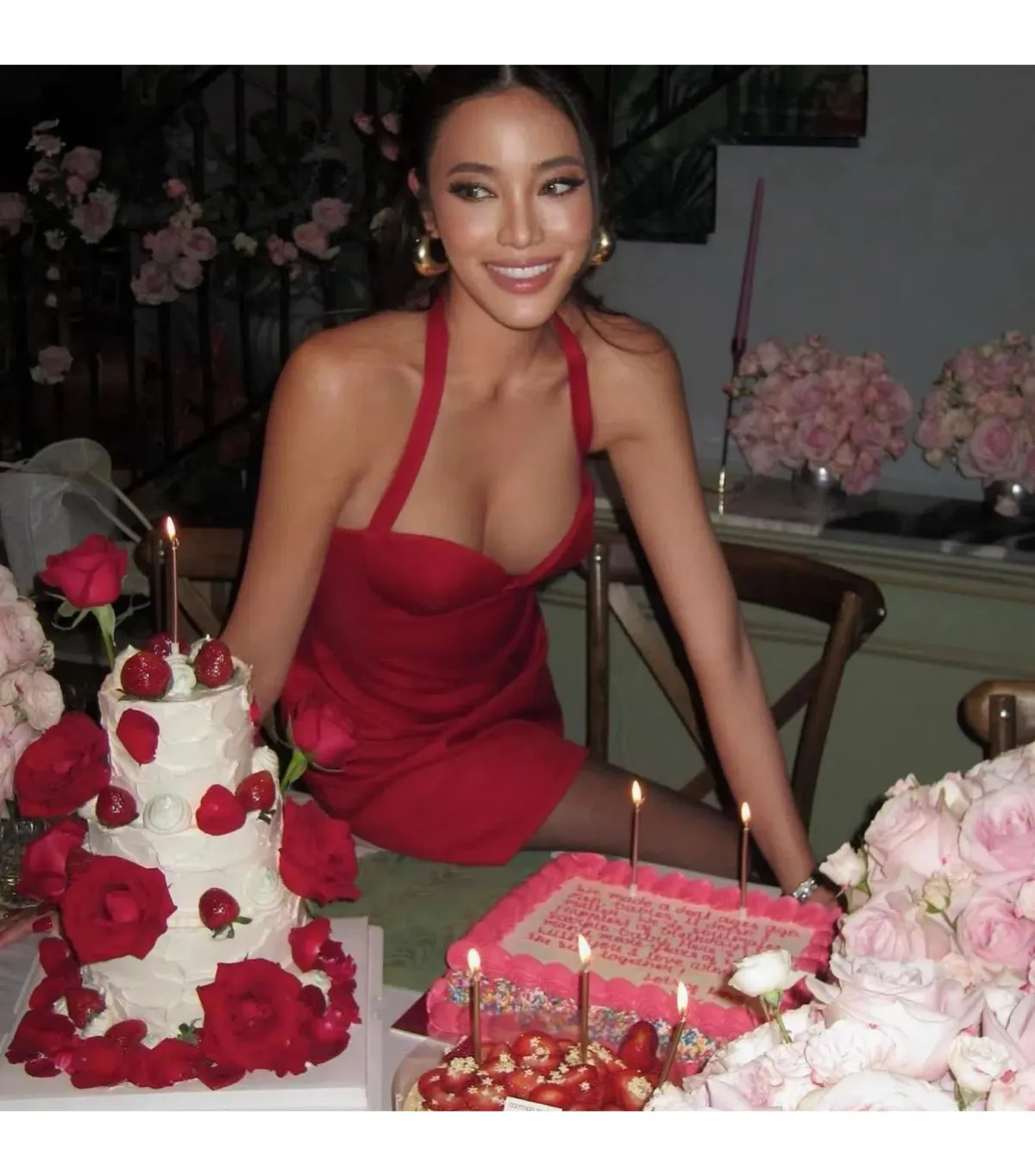 Magda Butrym Will Twill Halter Mini Dress Red Size AU 6 - Image 4