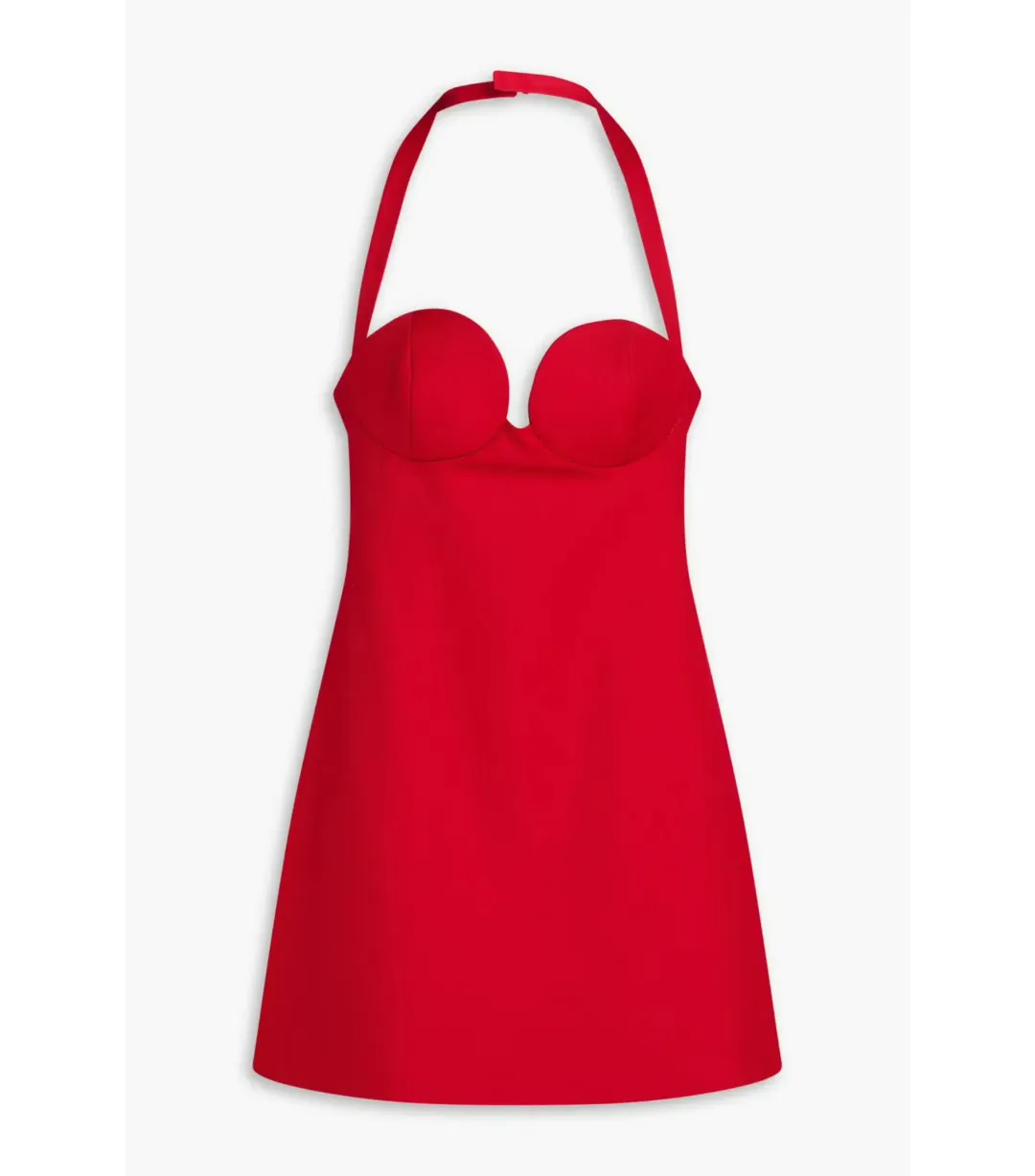 Magda Butrym Will Twill Halter Mini Dress Red Size AU 6 for rent on The Volte - main image